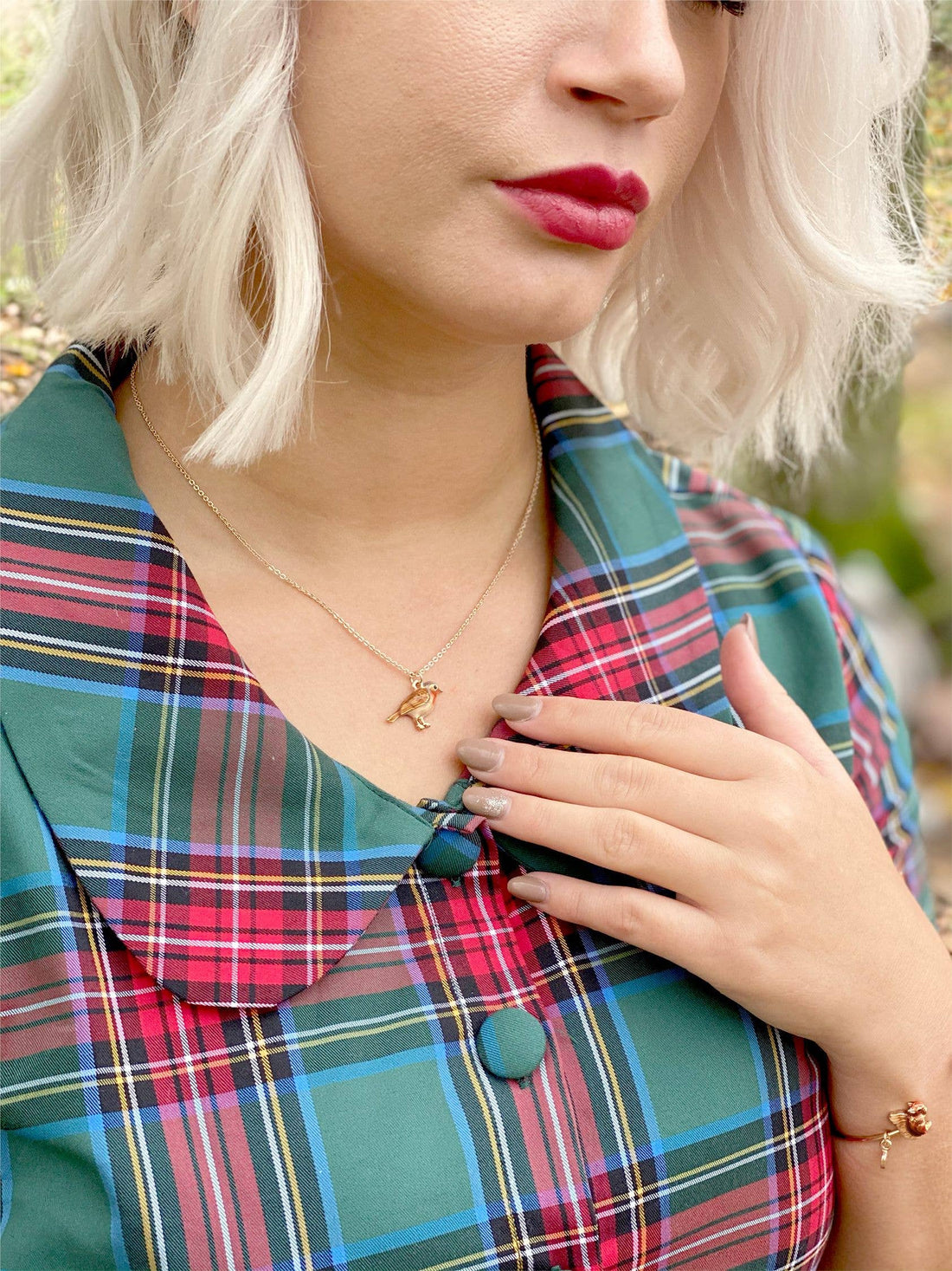 FABLE Enamel Robin Necklace