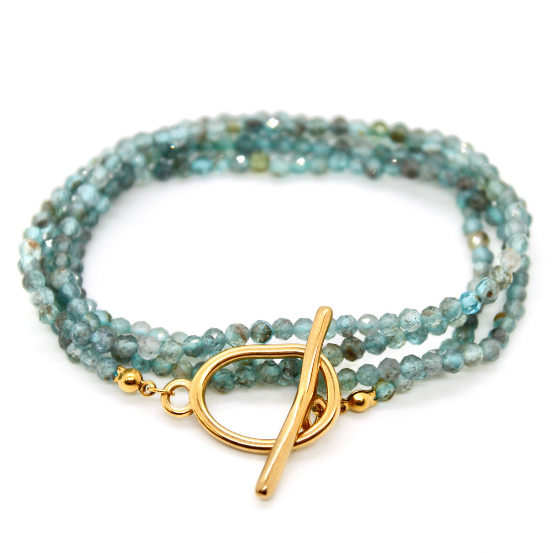 Luxury Faceted Long Apatite Necklace or Bracelet - N9-305