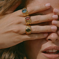 Carmen Blue Ring | Jewelry Gold Gift Waterproof: S