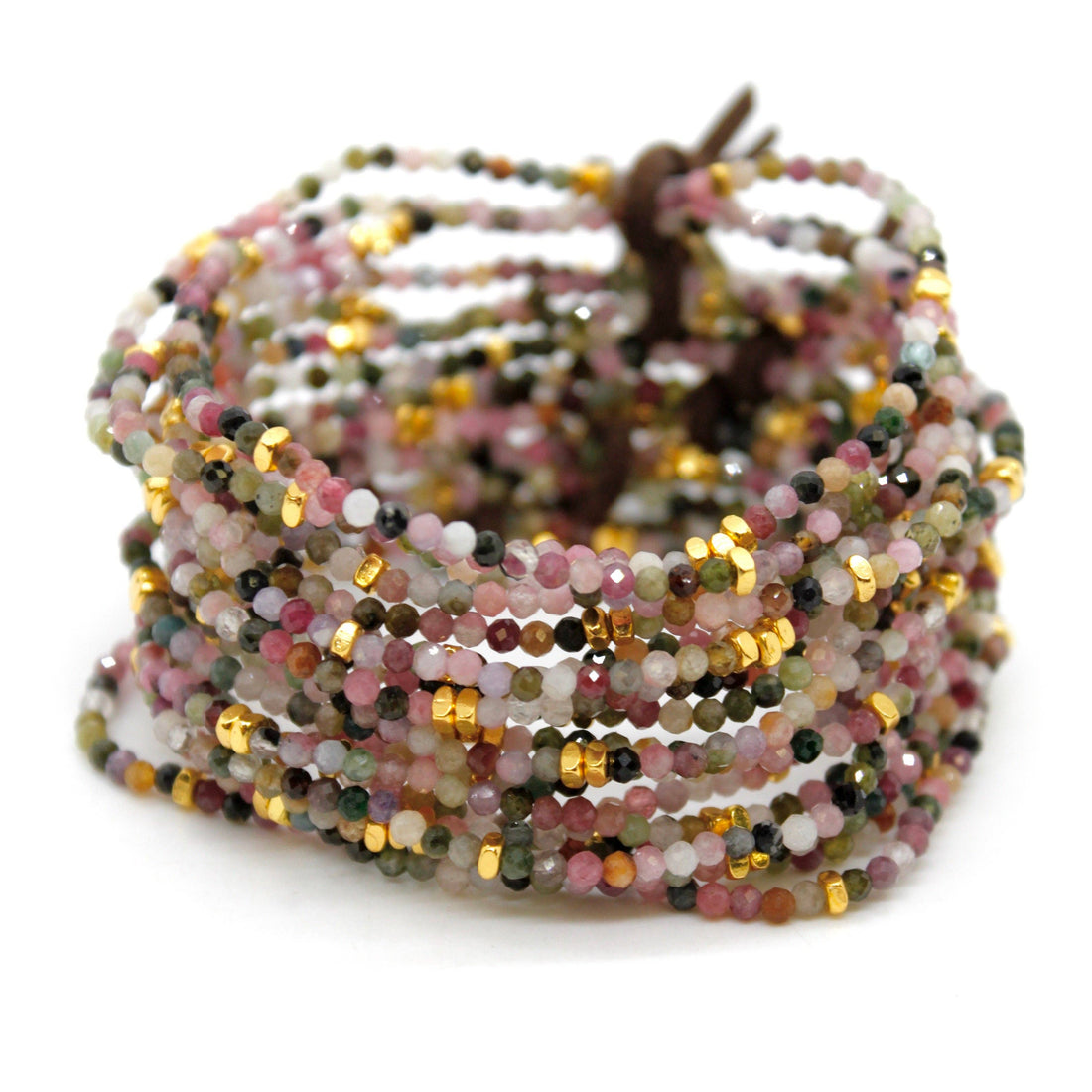 Luxury Mini Faceted Tourmaline Stone Bracelet - BC-629