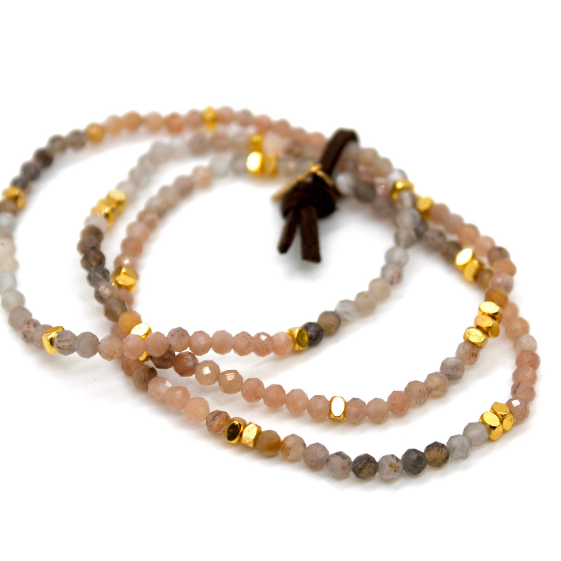 Luxury Mini Faceted Gradient Sunstone Bracelet - BC-616