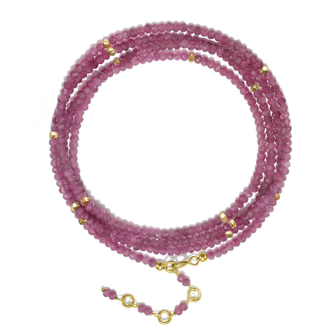Gemstone Sparkle Wrap-Pink Tourmaline: Gold