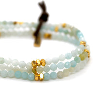 Luxury Mini Faceted Gradient Amazonite Stone Bracelet - BC-636