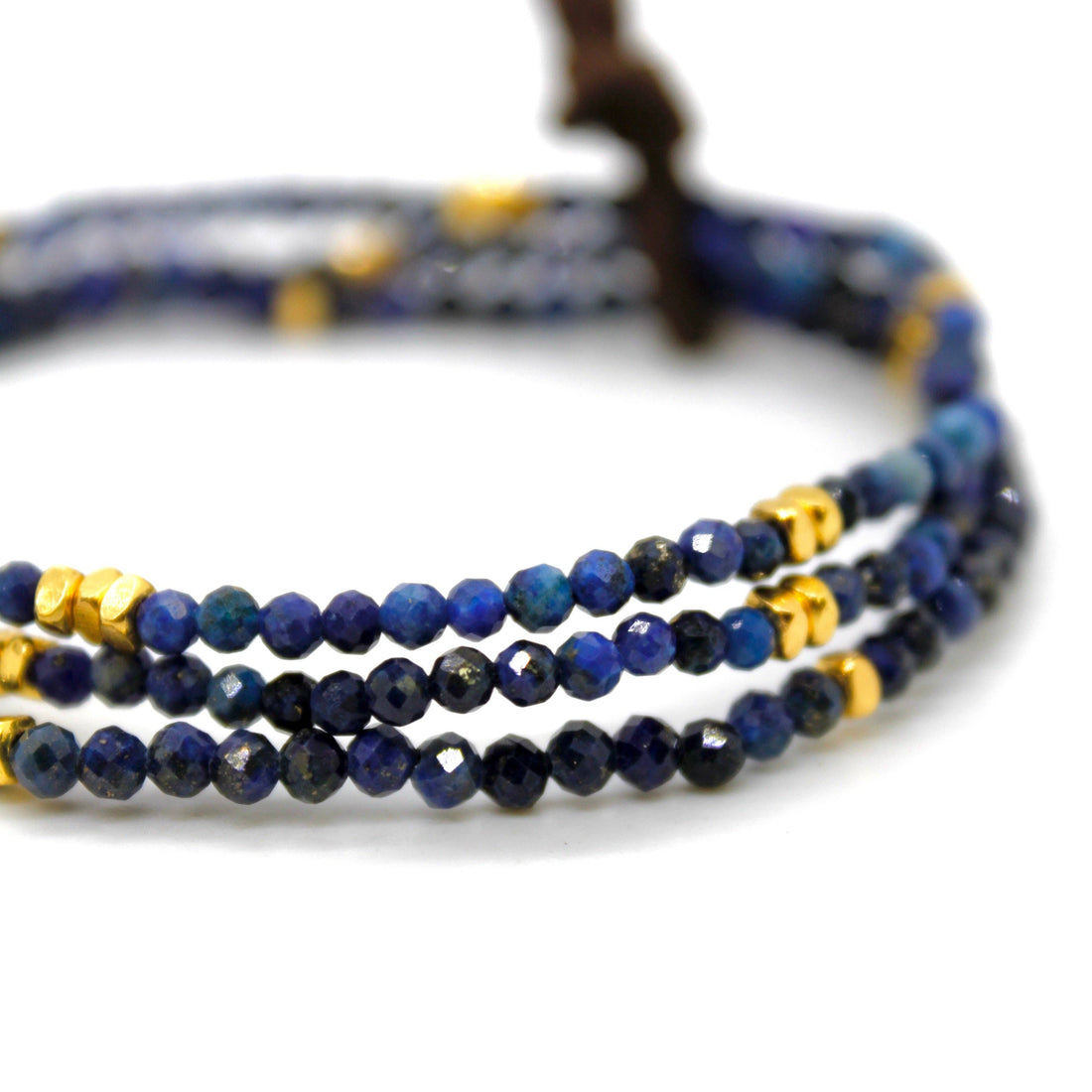 Luxury Mini Faceted Lapis Lazuli Stone Bracelet - BC-601