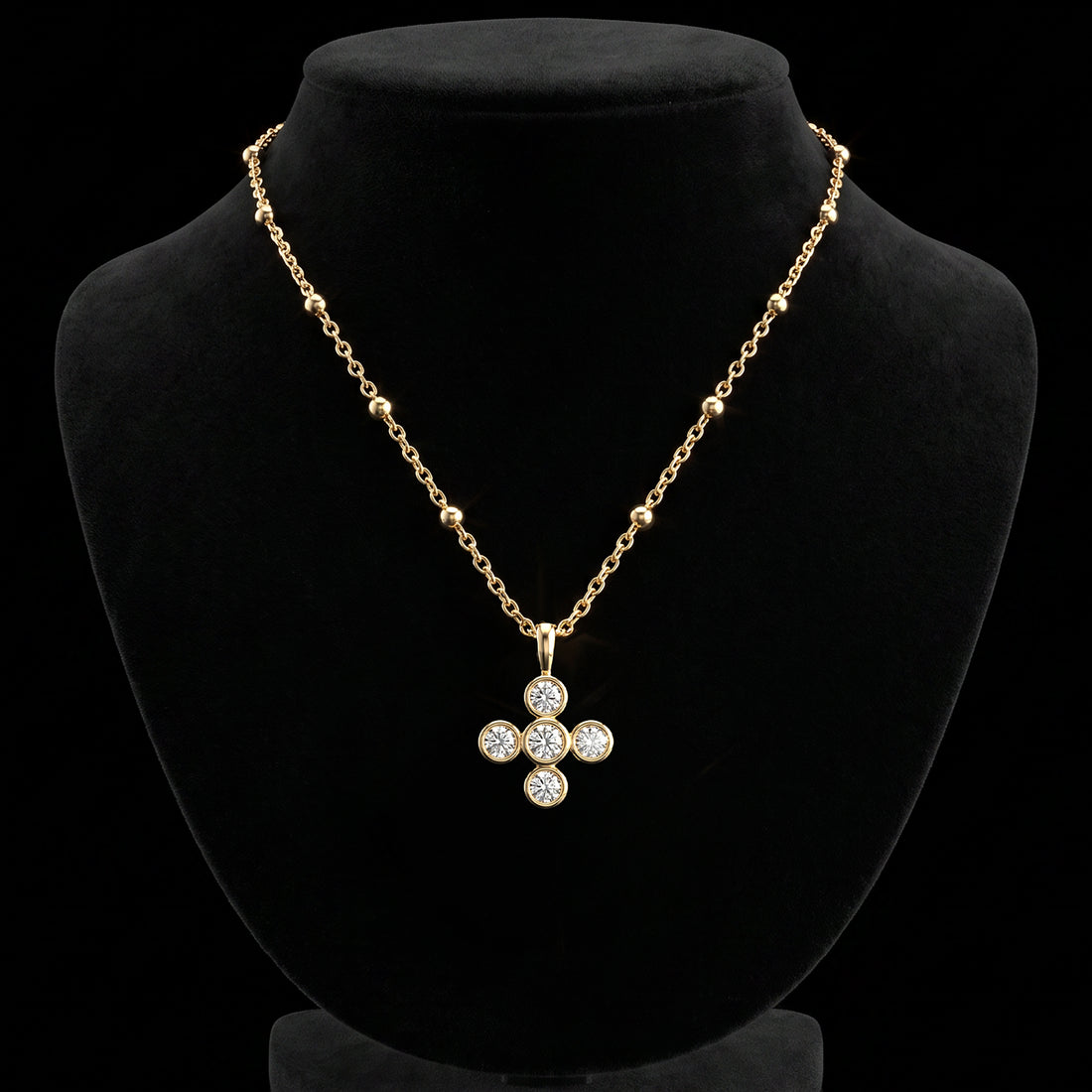 Small Cross Diamond Pendant