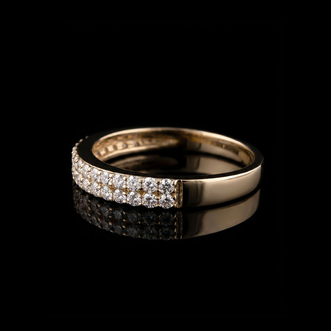 Double Row Diamond Band 0.38 Ct Diamond YG