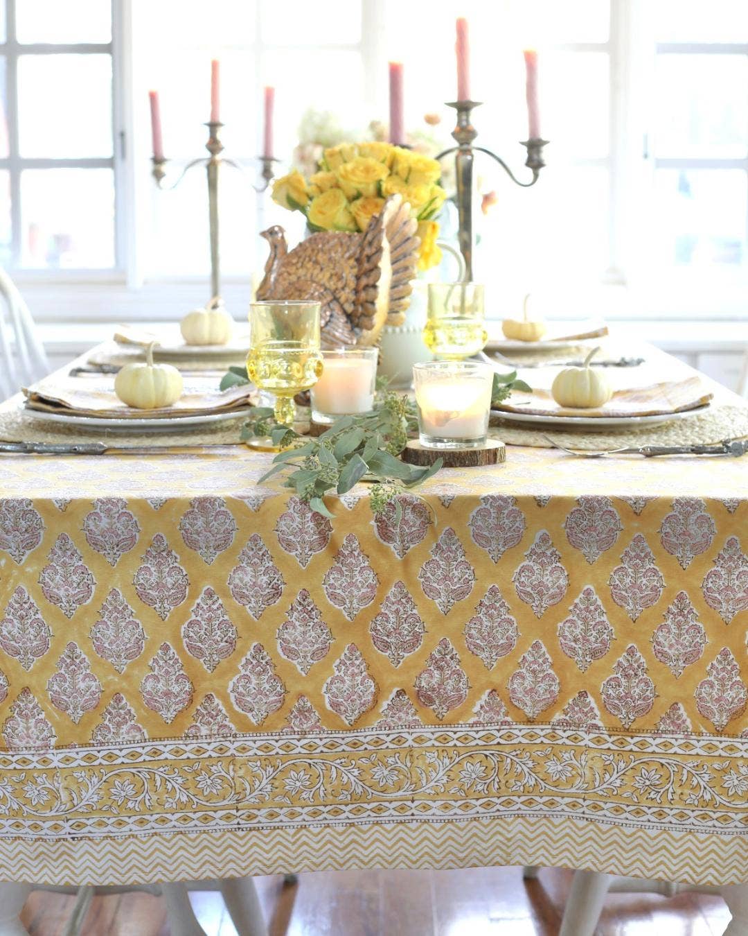 Tablecloth Castile Mustard: 60x92