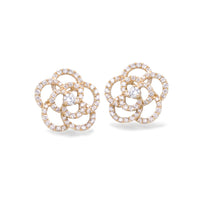 Pavé Diamond Floral Earrings