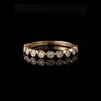 14K Round Diamond Stackable Ring, 0.12CT