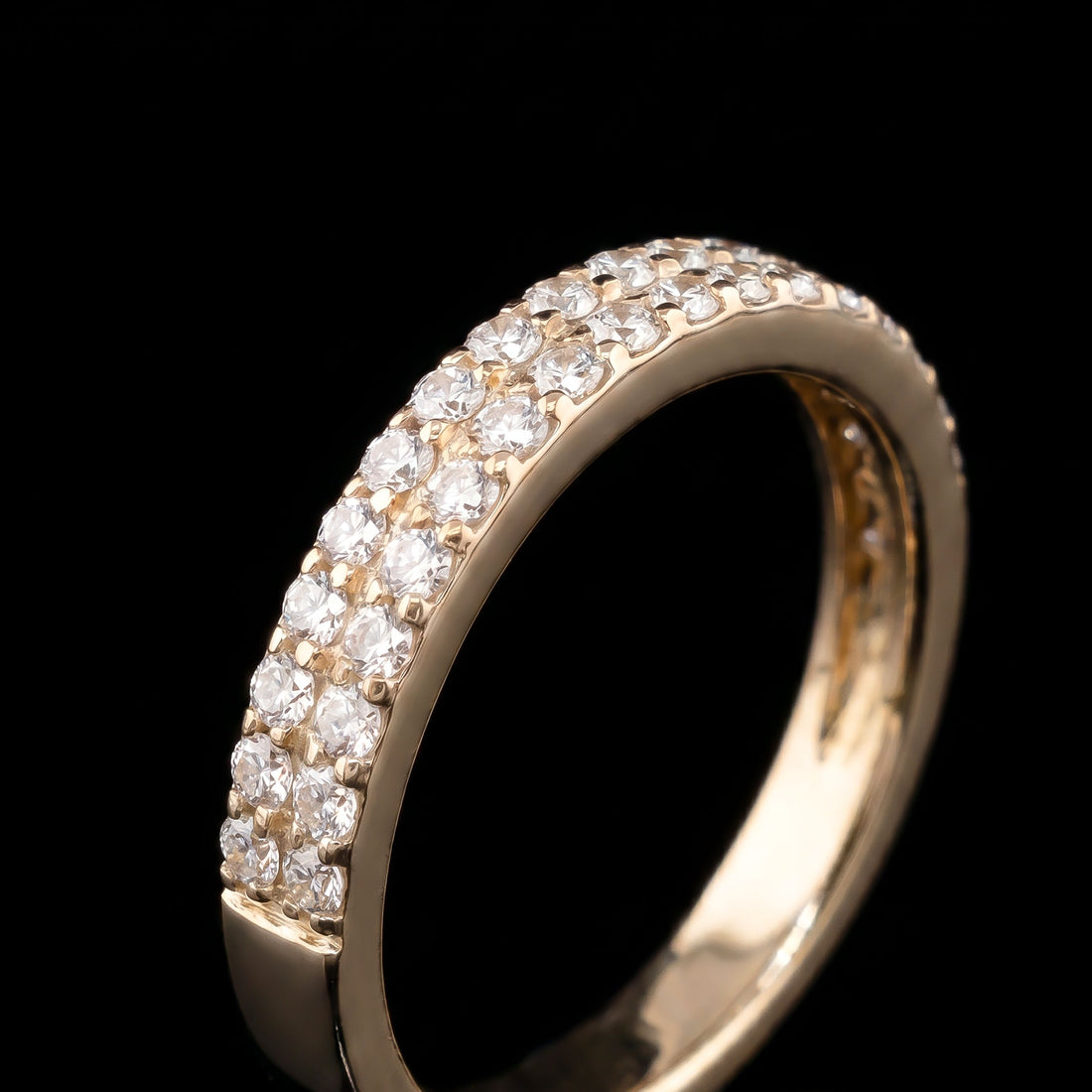 Double Row Diamond Band 0.38 Ct Diamond YG