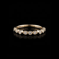 Vintage Style Diamond with Filagree 0.23 Ct Diamond YG