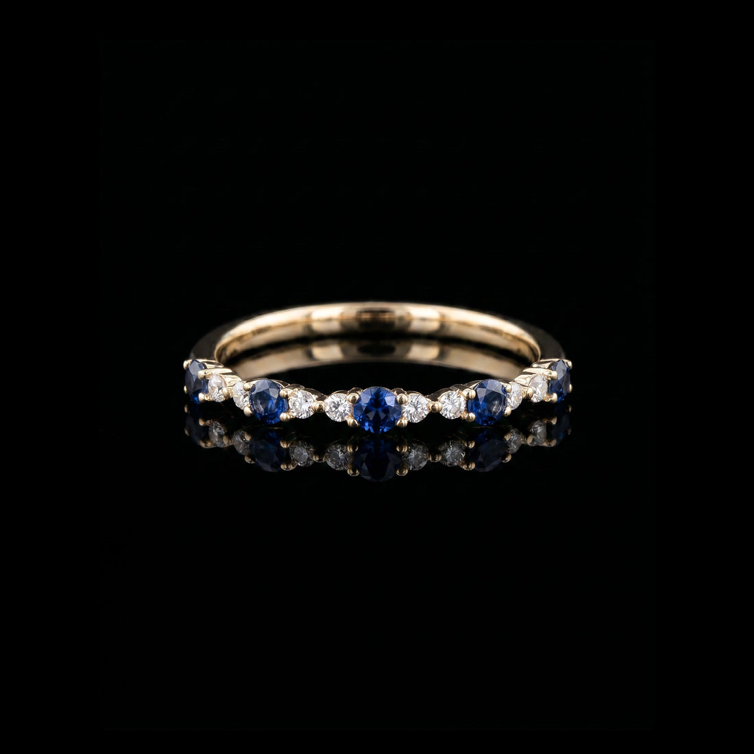 14K Round Diamond Stackable Ring, 0.12CT