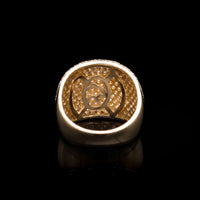 14K YG Pave Diamond Ring, 4.05CT