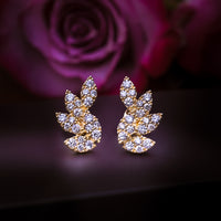 Anthea Le Jardin Diamond Leaf Earrings