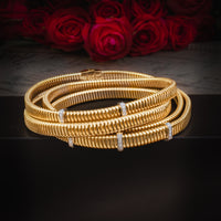 Flex Wrap Bracelet with 5 Diamond Bars Anthea Le Jardin
