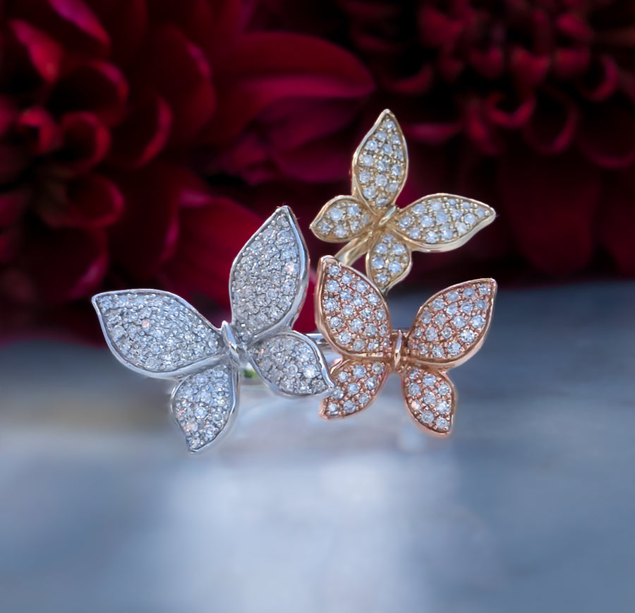 Anthea Le Jardin EFFY Trio Butterfly Ring