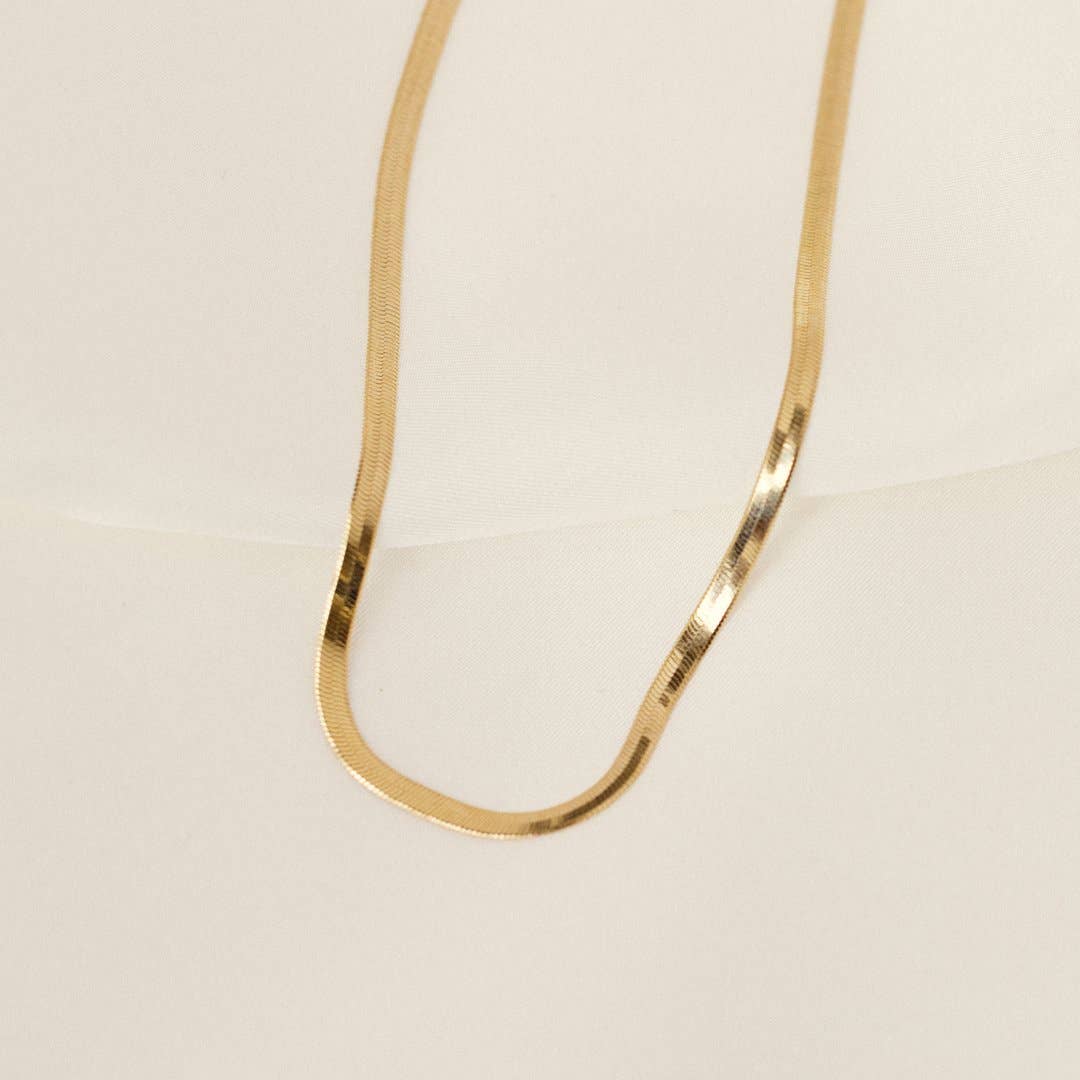 Orphée Choker Herringbone Chain Shiny
