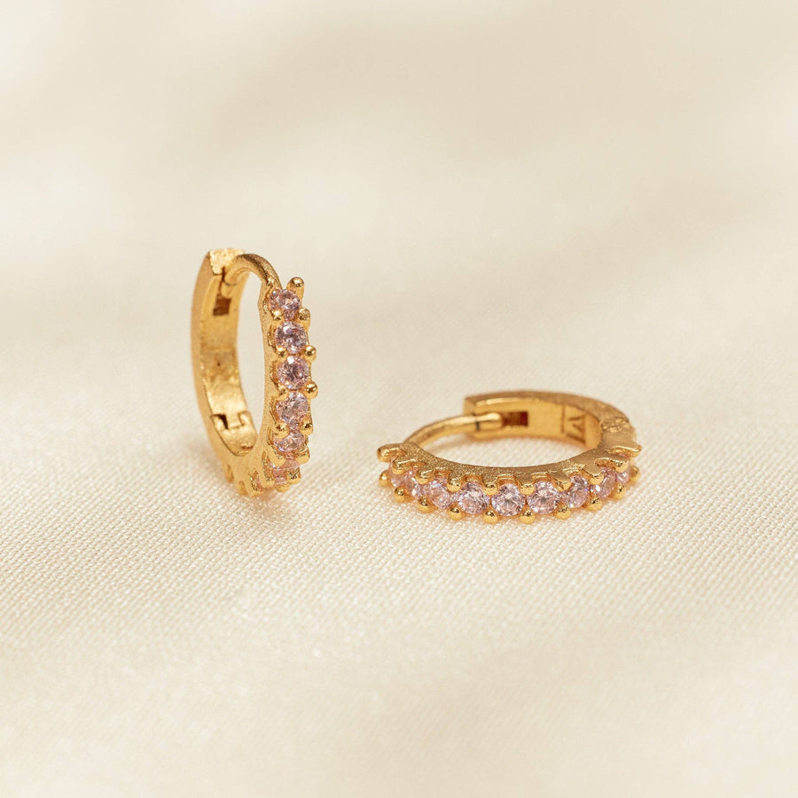 Gracea Pink Earrings | Jewelry Gold Gift Waterproof